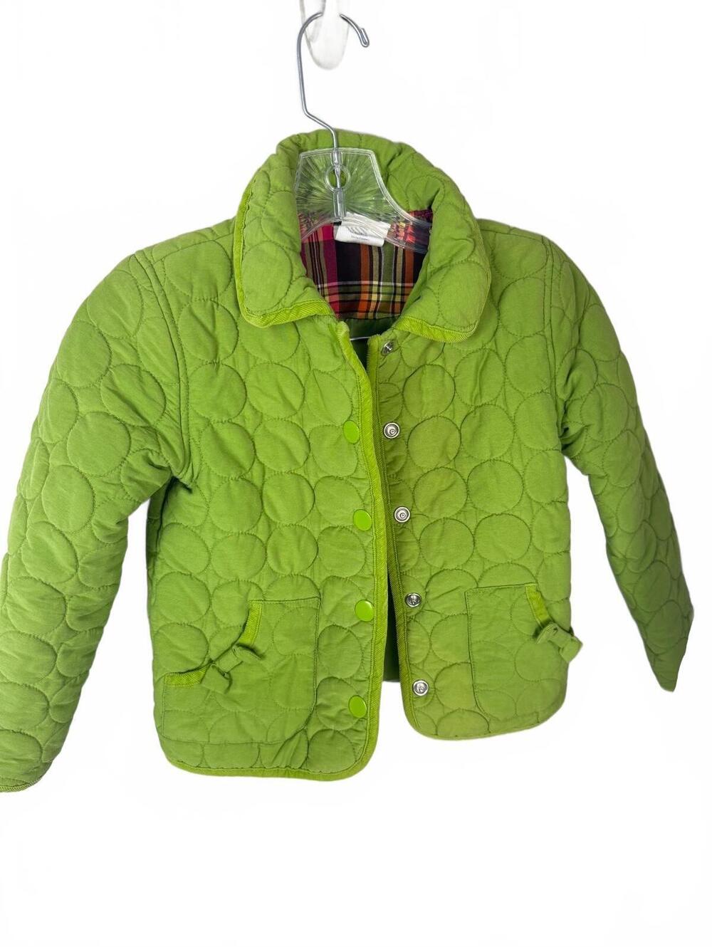 Crazy 8 Girls Green Quilted Jacket Size M (7-8)
